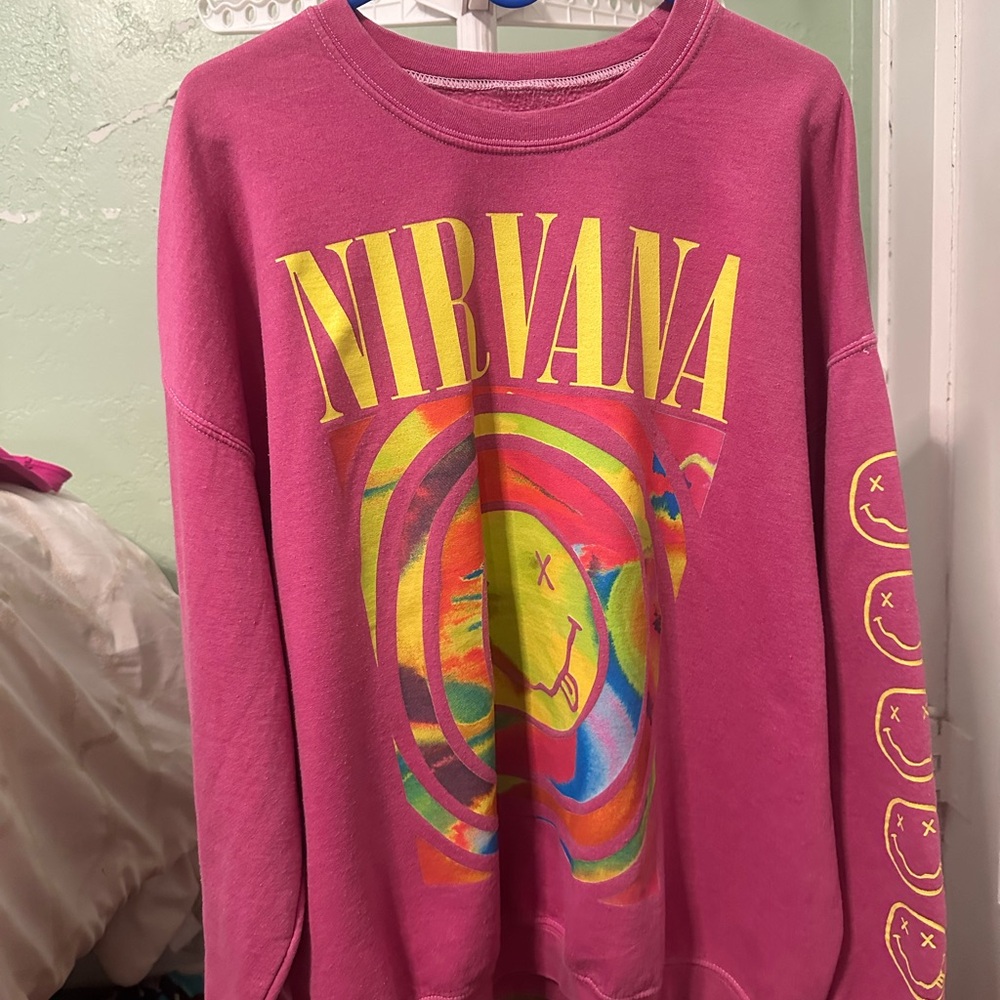 Nirvana Pink Graphic Women's Sweater
